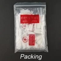 500 faux ongles naturels en forme de cercueil, demi-couverture, 10 tailles # 0- # 9 faux ongles de ballet pour la manucure, outils et fournitures pour l'art des ongles en acrylique 6