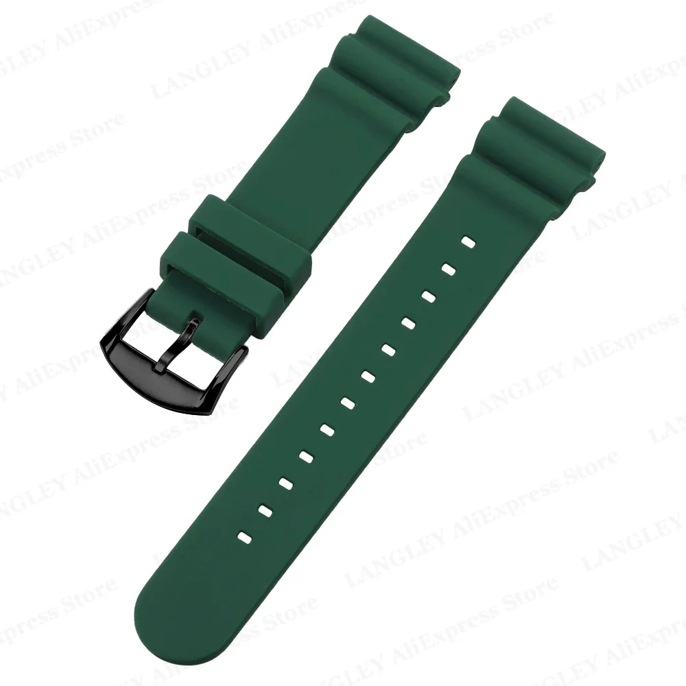 Premium Silicone Watch Band with Ring Clasp and Pin Buckle - Available in 20mm and 22mm