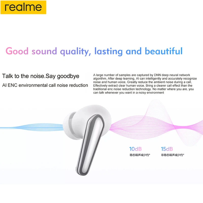 Realme Buds Air 3 Neo Tws Earphone Bluetooth 5.2 Ai Enc Noise