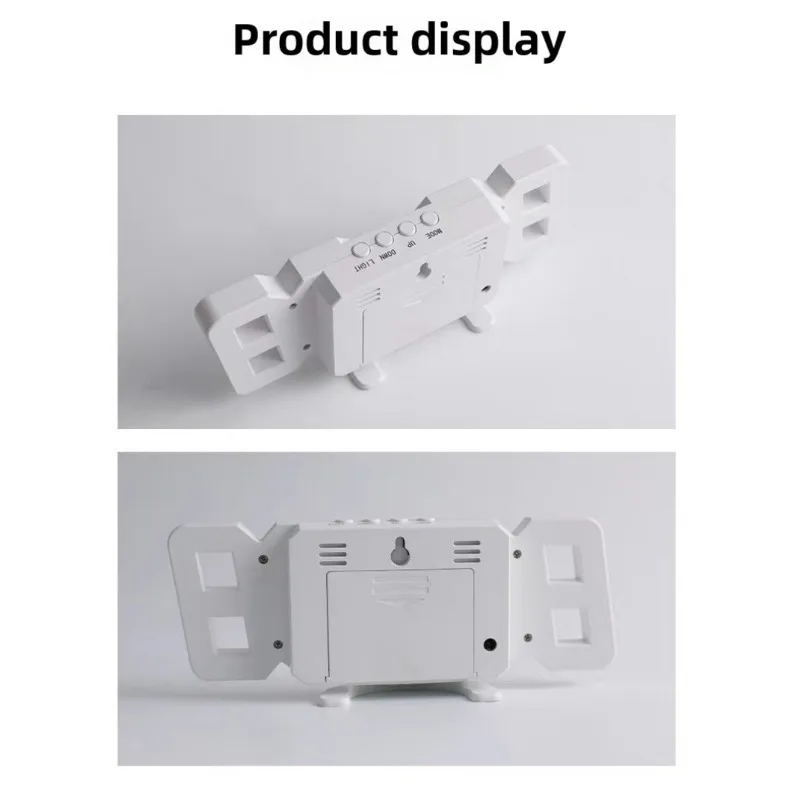 Mini 3D Digital Clock LED Electronic Alarm Clock Wall Clocks Wall-mounted Luminous Light Desk Decorating Table Decorations Home 6