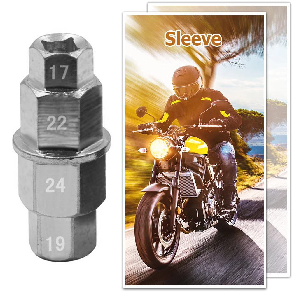 Jeffergarden Axe De Roue Avant Et Arrière De Moto, Outil De Douille De Pilote De Broche Hexagonale 17192224mm En Acier Au Chrome Vanadium 78511132