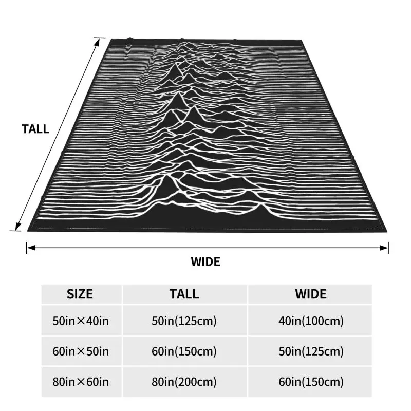 Joy Division Unknown Pleasures 앨범 레코드 커버 담요 벨벳 컴포트 산호 플리스 침구 용품, 가족 경비
