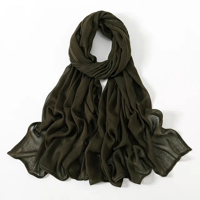 Nouveau Hijabs musulmans pour femmes écharpe mince châles unis Femme Musulman doux Viscose rayonne foulard islamique Turban bandeau 190x85 cm