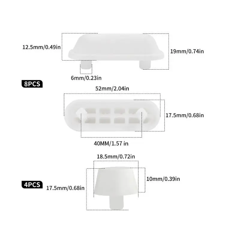 12Pcs 범용 변기 시트 패드 버퍼 스톱 범퍼 충격 흡수기 키트 욕실 화장실 액세서리 용 변기 시트 버퍼