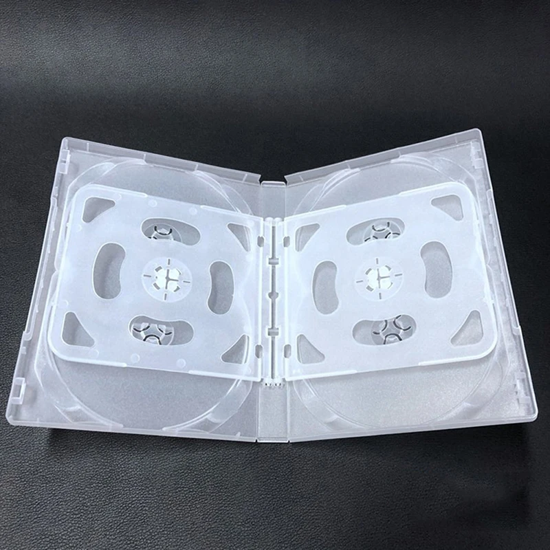 Cd Dvd Storage Case Empty CD Case PP Plastic Milky Transparent CD Case Capacity 4-8 Discs
