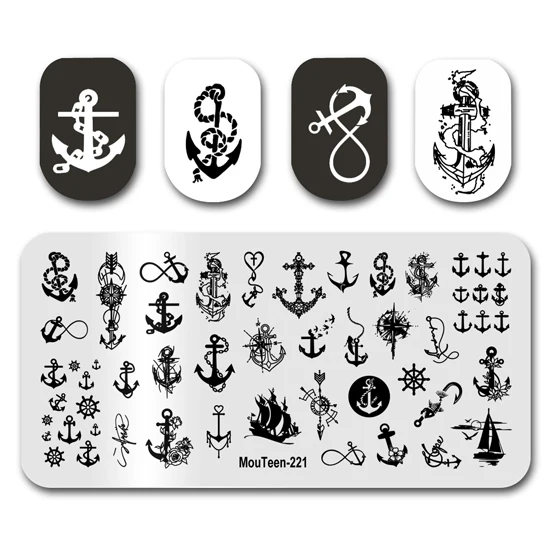 Nail Art Stamp Plate MouTeen-228 Building Landscape Nail Stamping Plates Manicure Set For Nail Art Stamper 4