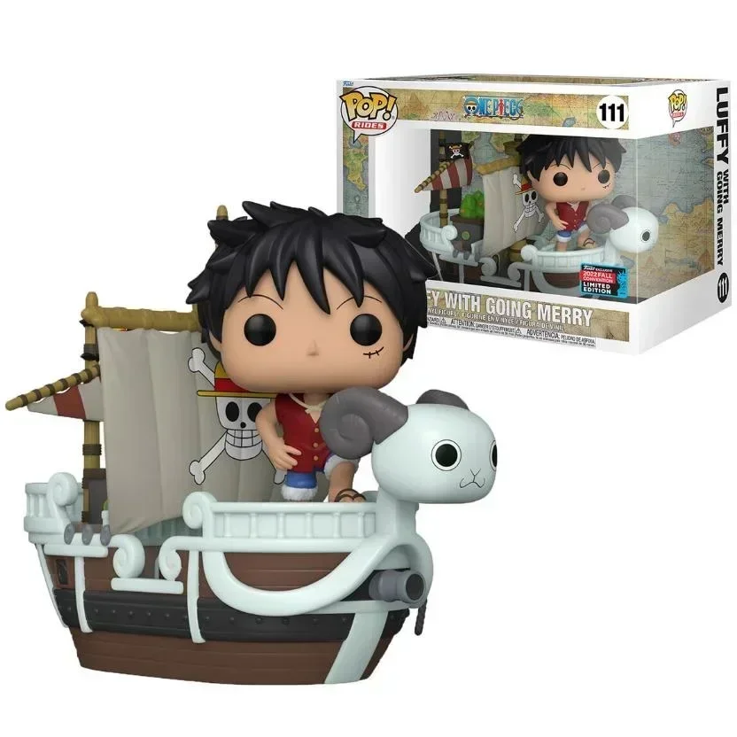 thumbnail image 1 of Figura de vinilo Funko POP RIDES One Piece Luffy con Thousand Sunny 114# Luffy con Going Merry 111# Edición Colección Modelo Juguetes, 1 of 5