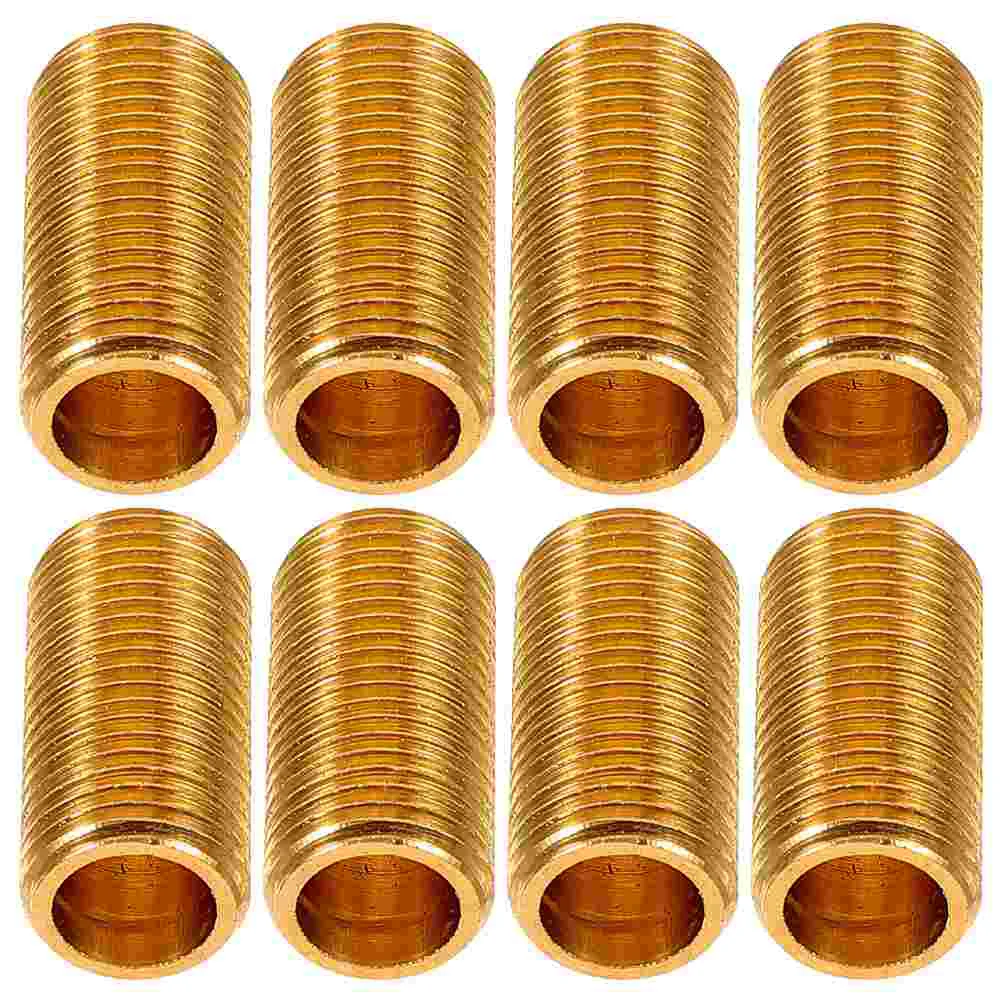 

8 Pcs Brass Dental Tube Lighting Parts Fixture Coil Copper Lamp Rod Connector Pipe