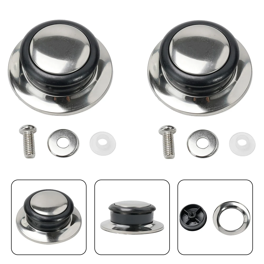 2pcs Lid Knob Replacement For Glass Lid Stainless Steel Pot Pan Cover Cookware Accessories