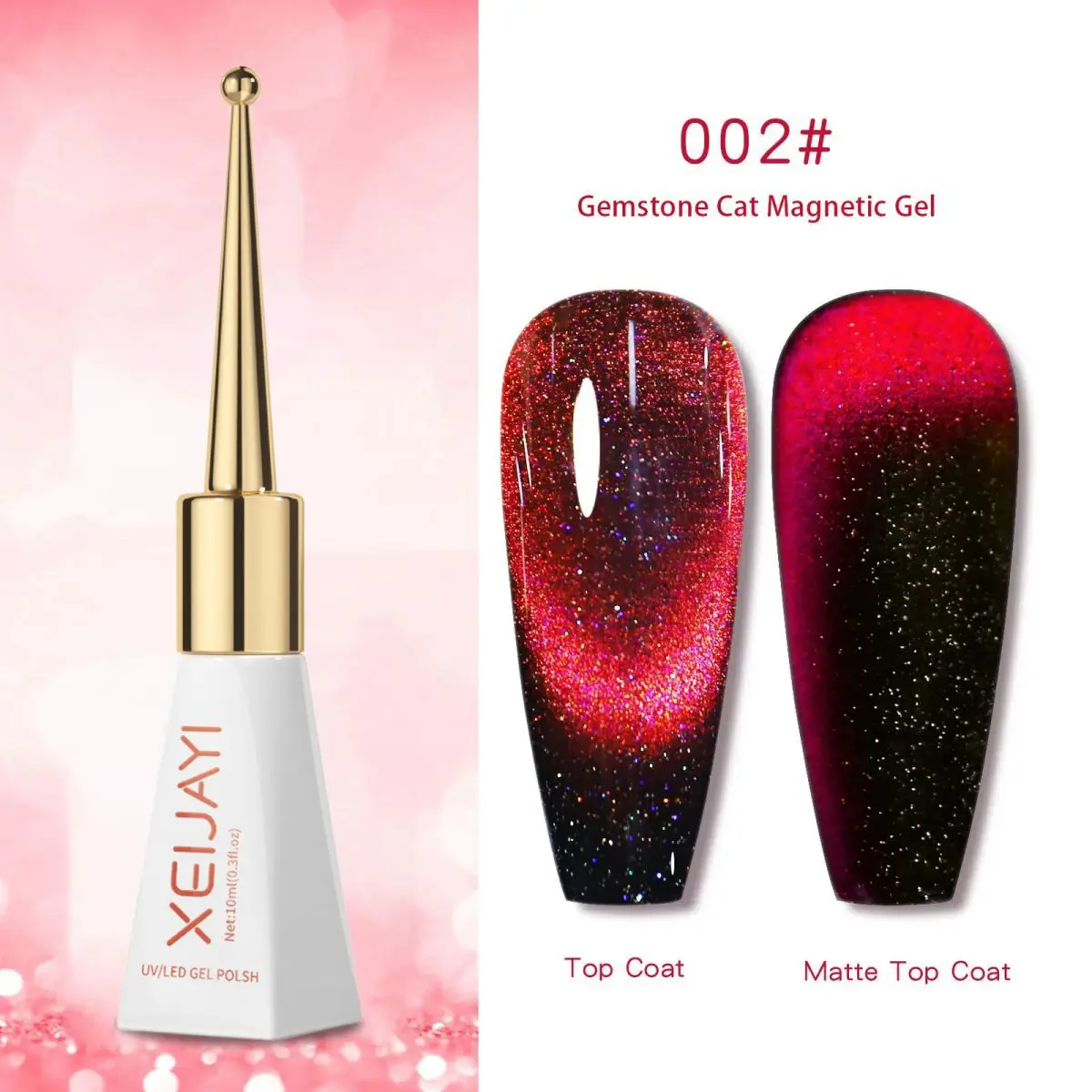 XEIJAYI 12D Sapphire Magnetic Gel Rainbow Glitter Semi