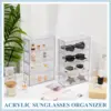 Acrylic Sunglass Organizer Clear Sunglass Holder with 4 Drawers for Women Eyewear Display Case Jewelry Watch Storage Box 2