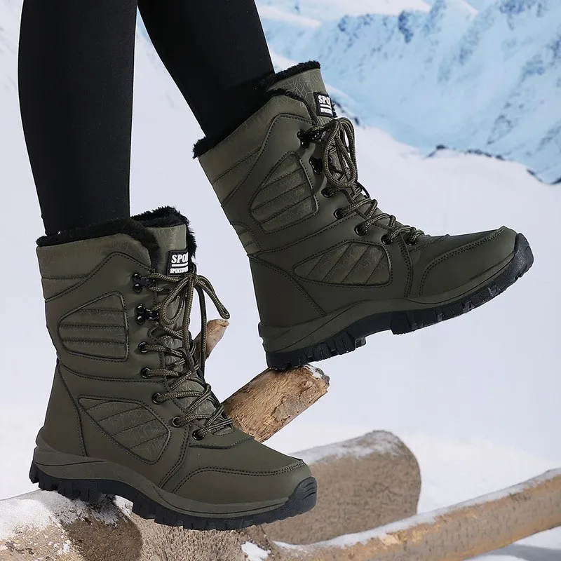 Snow Boots Woman 2025 Trend Fashion Women Shoes Platform Shoes Women Plush Ankle Boots Soft Botas Mujer Winter Girls Boots