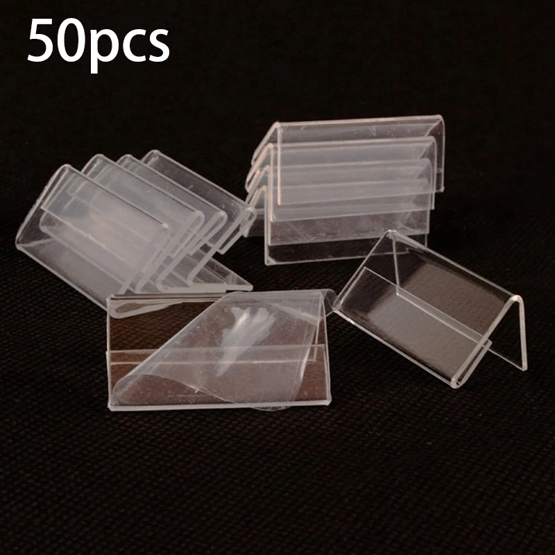 

50 шт., пластиковые мини-держатели для карт, 2 х4 см
