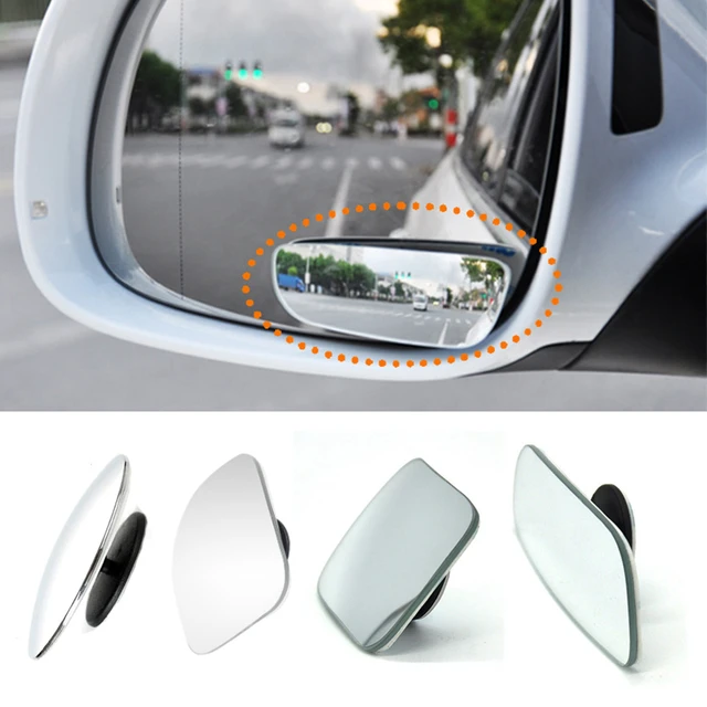2 Pcs Auto Rückspiegel Runde Blind Spot Spiegel 360 Grad Rotierenden Auto  weitwinkel Kleine Runde Rahmen Hilfs spiegel - AliExpress