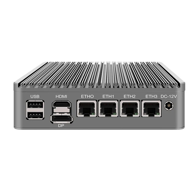 Fanless Mini PC 4 Intel i226-V 2.5Gb LAN N6005 N5105 2*NVMe TPM2.0 Switch Soft Router VPN Server ESXI Rugged Firewall Appliance 6