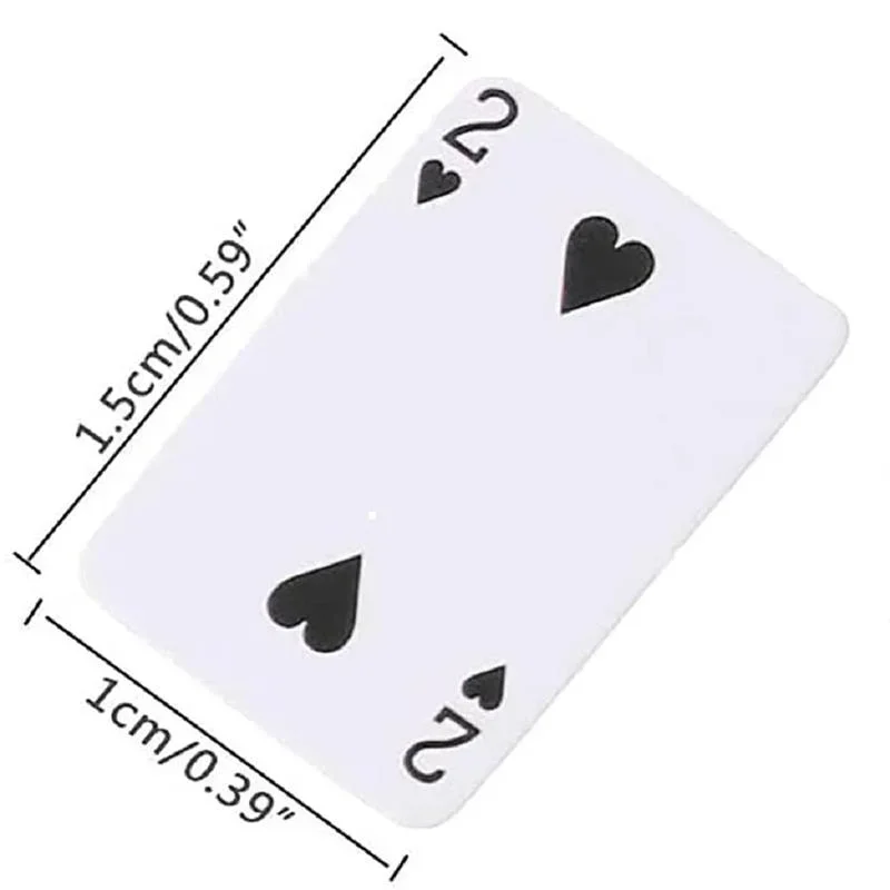 Mini Game Poker Portable House Playing Cards Doll Accessories Home Decoration Small Party Board Game Poker Cards Games playing cards,poker set