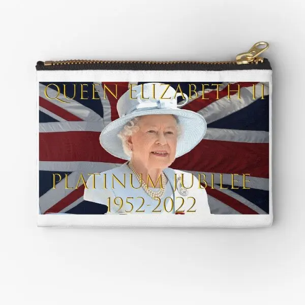 

Queen Elizabeth Ii Platinum Jubilee Zipper Pouches Small Wallet Underwear Bag Packaging Women Key Coin Pure Panties Money
