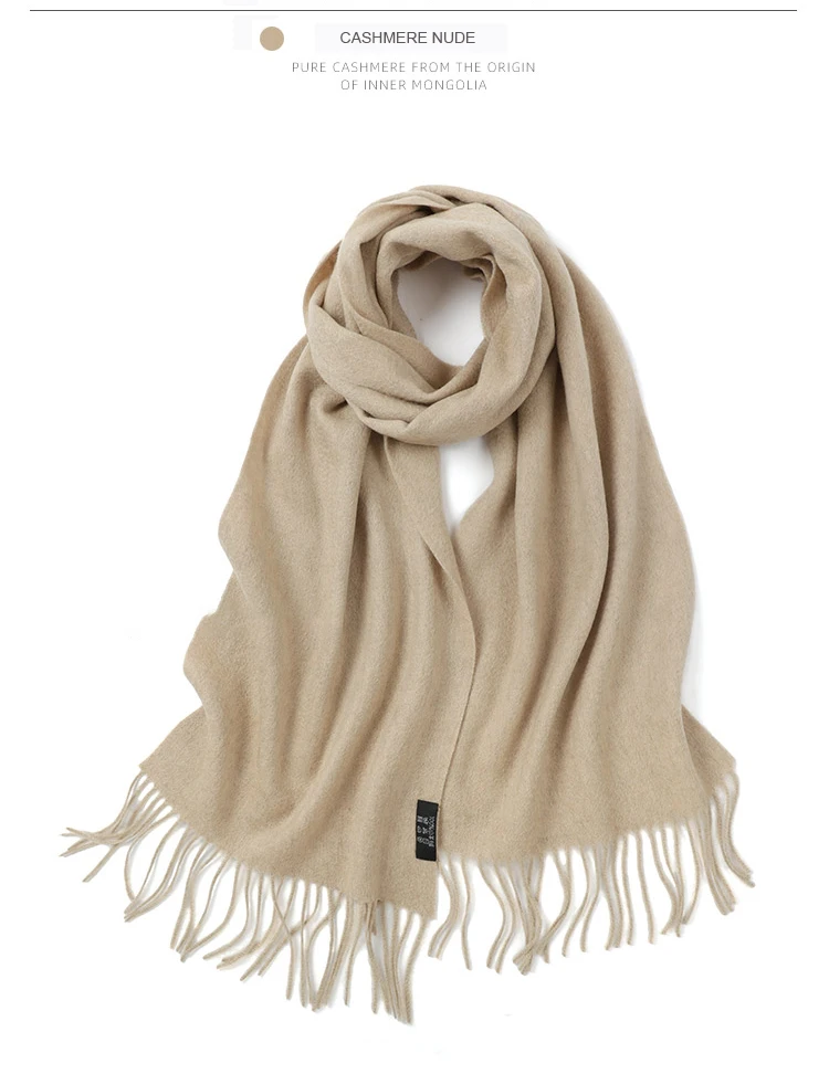100% Cashmere Winter Scarf for Women