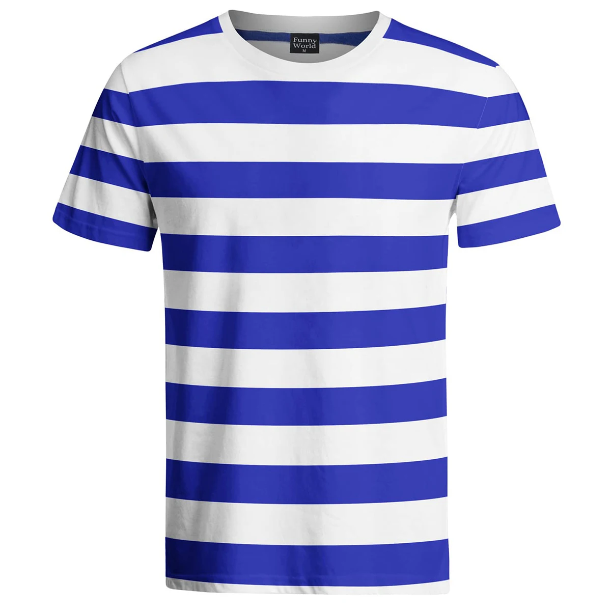 Derminpro Men's Stripe Crewneck Short Sleeve T-Shirt – Loose Fit Casual Tee, Black Stripes