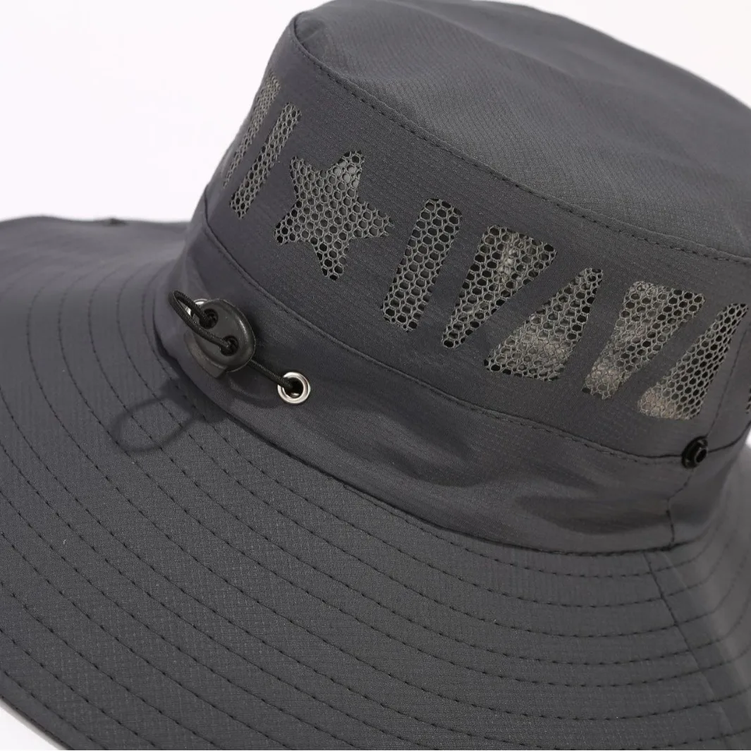 Vânzare fierbinte de vară bărbați pescar capac în aer liber parasolar pălărie de pescuit masculin mare bor larg respirabil subțire protecție solară alpinism_voghion.com