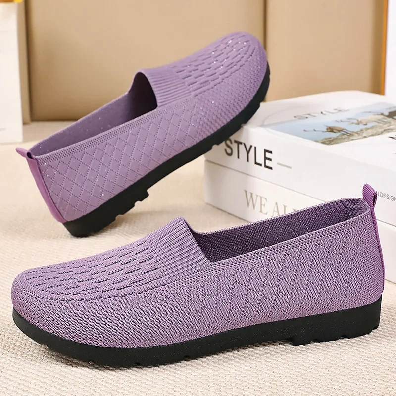 Mom's Summer New Style Artemisia Casual Breathable Women's Shoes Comfortable Soft Bottom Not Tiring for Middle-Aged And Elderly