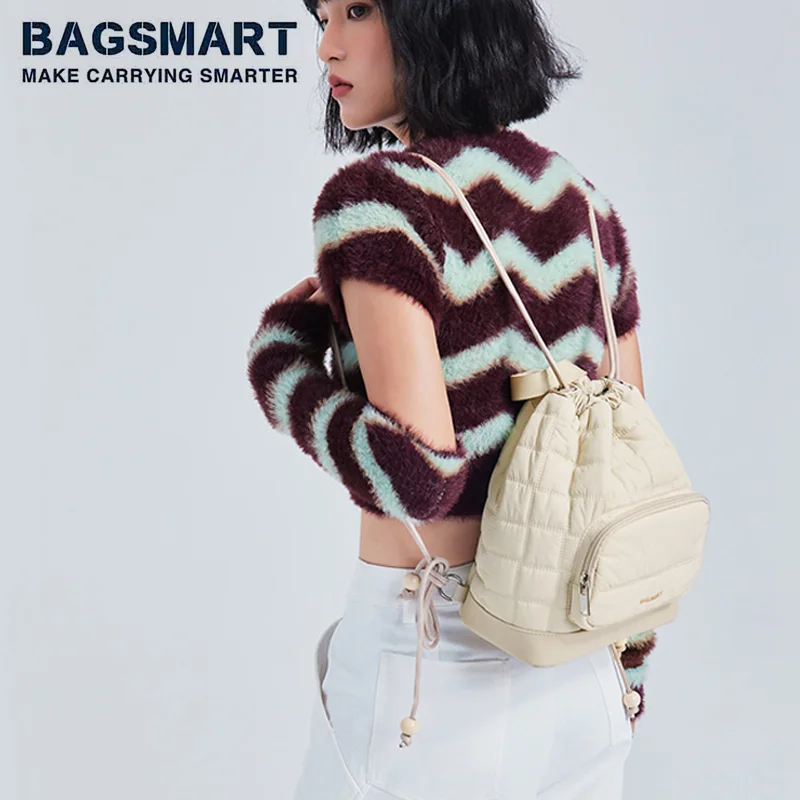 

BAGSMART Fashion Backpack for Women Teenage Bookbag Nylon Rucksack Girl Shoulder Travel Bag High School College Schoolbag