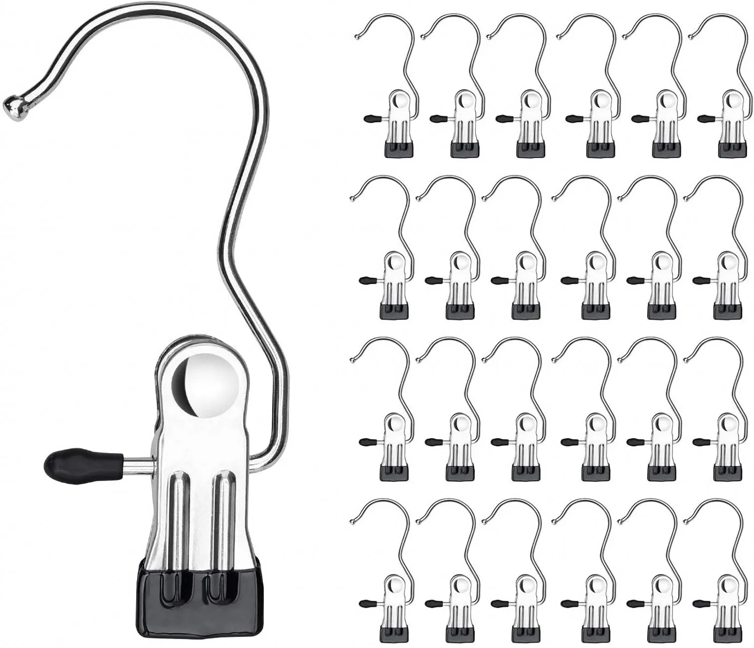 Stainless Steel Clothing Boot Hanger Stainless Steel Laundry Hook 20pcs Portable Aliexpress