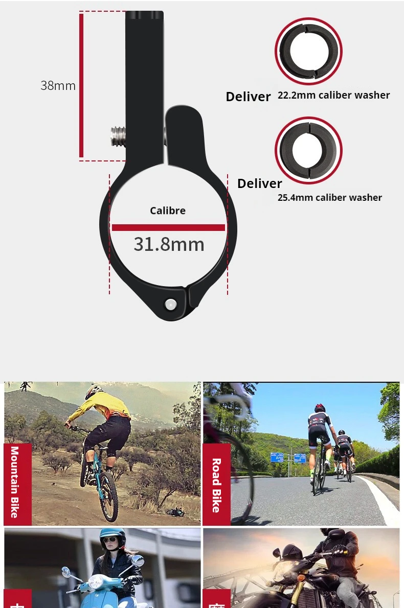 Enlee Aluminium legierung Handy halter Motorrad Fahrrad fahren stoßfest feste Navigation Handy halter – Detail 8