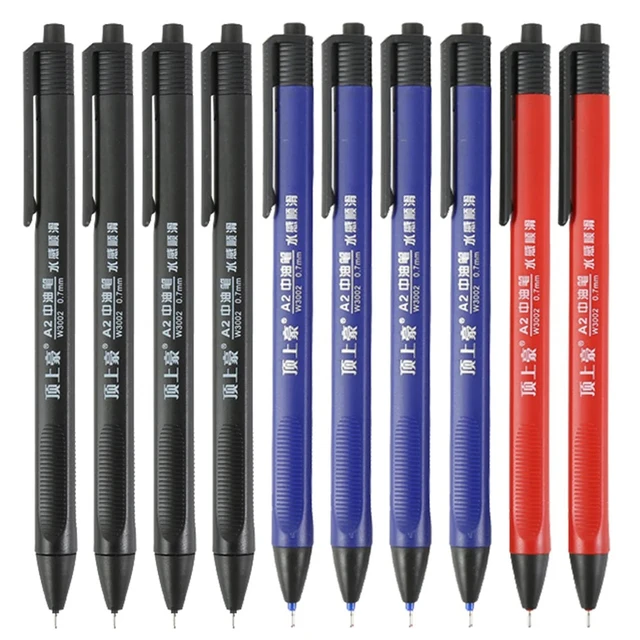 10 Pack Retractable Ballpoint Pen Set Basics Black/Blue/Red Ballpoint Pens,Medium Point 0.7mm for Smooth Writing Office Supplies 1