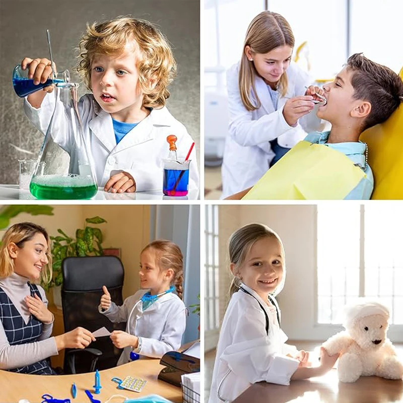 Générique Blouse Chimie Enfant, Fille Garçon Coton Peinture