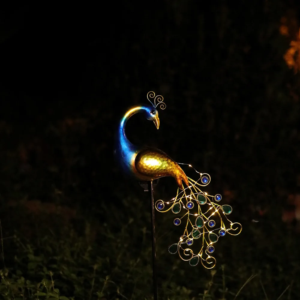 Solar Powered LED Lawn Light Peacock Waterproof Fairy Garden Decor Lamp For Pavilion Yard Landscape hp pavilion 14 dv2009ci 6g7x3ea