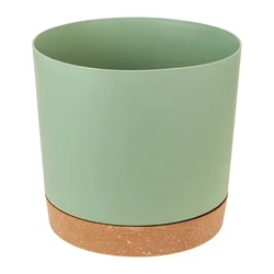 Versatile Lightweight Planters with Drainage for Indoor and Outdoor Use (Light green)