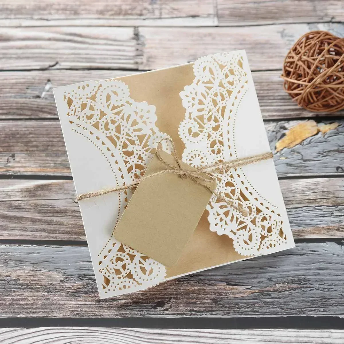 Wedding Invitations Cards Tags 10/30/50Pcs/set Vintage Bridal Gift Greeting Card Event Party Birthday Supplies greeting cards,wedding invitations
