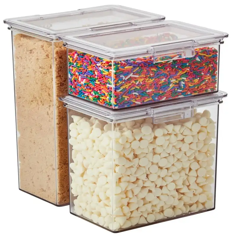 

Piece Canister Edit, Food Organizer and Storage Containers Clear Container Glass jars with lids Small container Food storage con