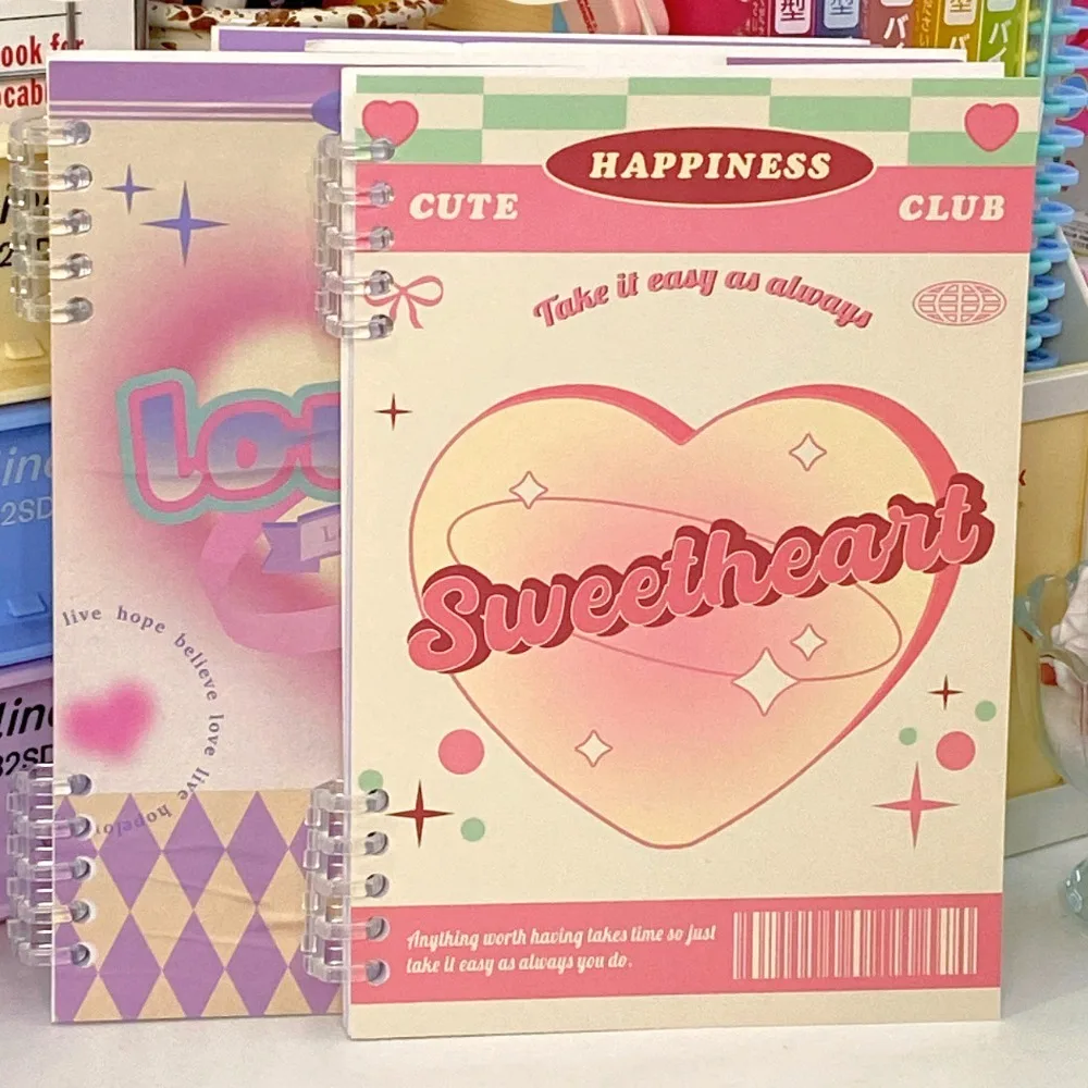 A5 Notepad Coil Notapad High Beauty American Style A5 Binder Notebook Fogli Mobili Ins American Retro Notebook Accessori Per Ufficio