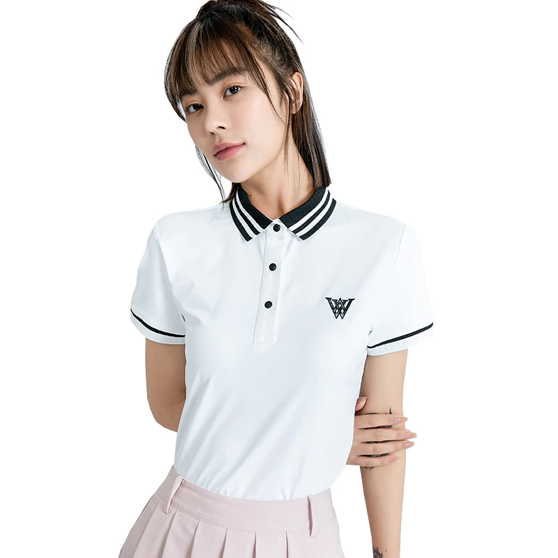 

VZ Women's Golf Apparel Spring Summer New Outdoor Sports Shirt Quick Dry Short Sleeve T-shirt Casual Business Lady POLO Shirt
