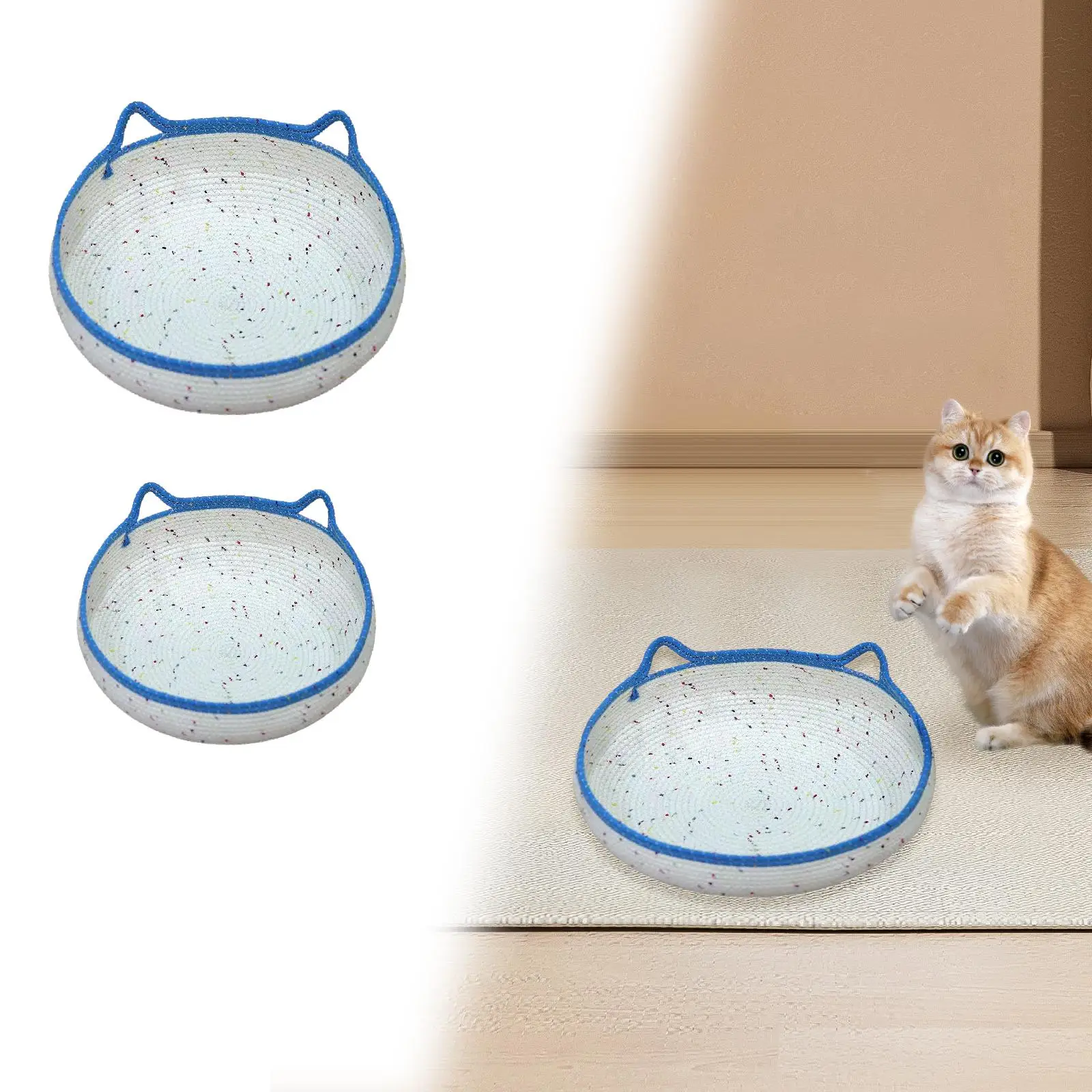 Cama Gato JIALI7SEC - Corda Algodão, Dobrável, Com Brinquedo