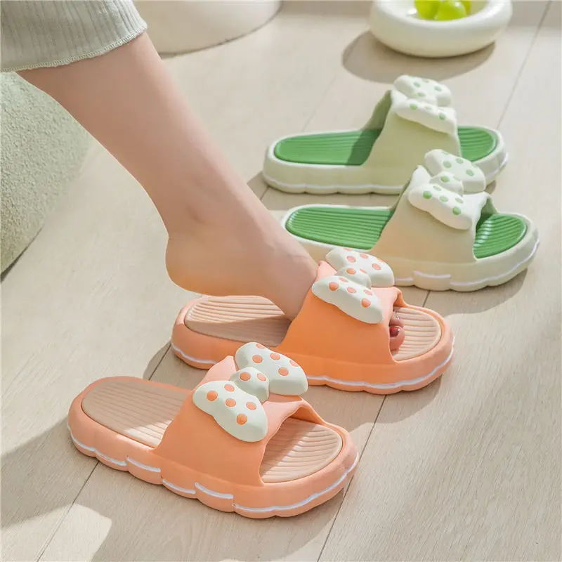 A96 Summer ladies' cute platform slippers thick-soled non-slip high-heeled home sand slippers for indoor and outdoor casual b