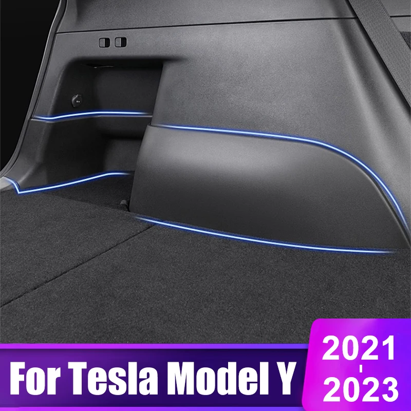 For Tesla Model Y 2021 2022 2023 Car Trunk Side Guards ABS Full