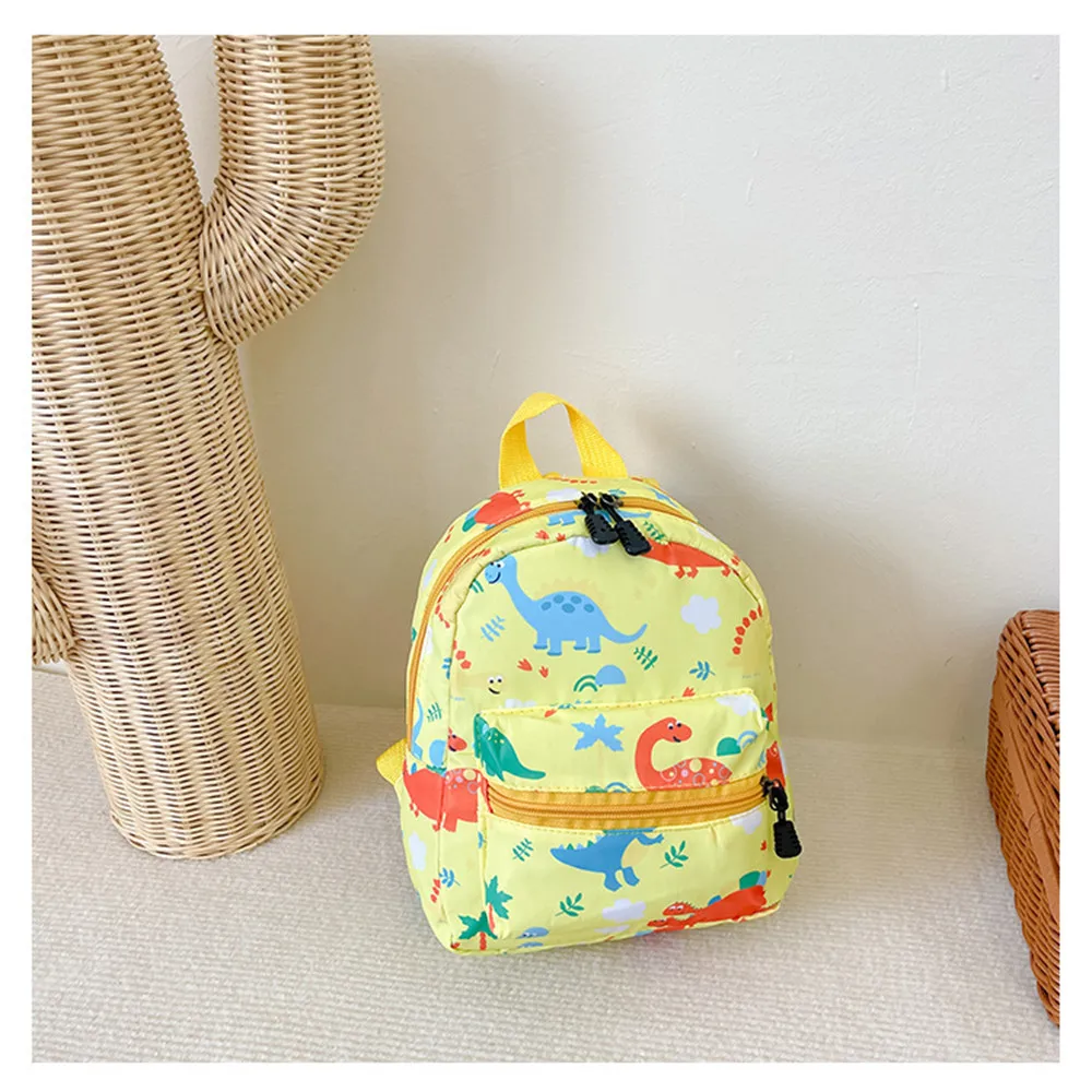 Mochila infantil bonito personalizado pequeno dinossauro escola do jardim de infância dos desenhos animados bordados nome simples crianças mochila sacos