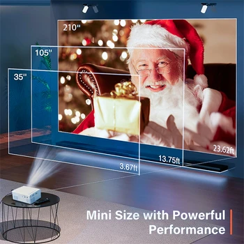 M100 HD Mini Projector Suitable Home Theater Outdoor Camp Compatible HD TV USB SD Stand Christmas Halloween Thanksgiving Gifts 6