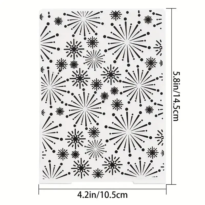 1pc Embossing Folder Firework Pattern Plastic Embossing Folder Machine Template for Card Making Scrapbook Paper Album Craft DIY