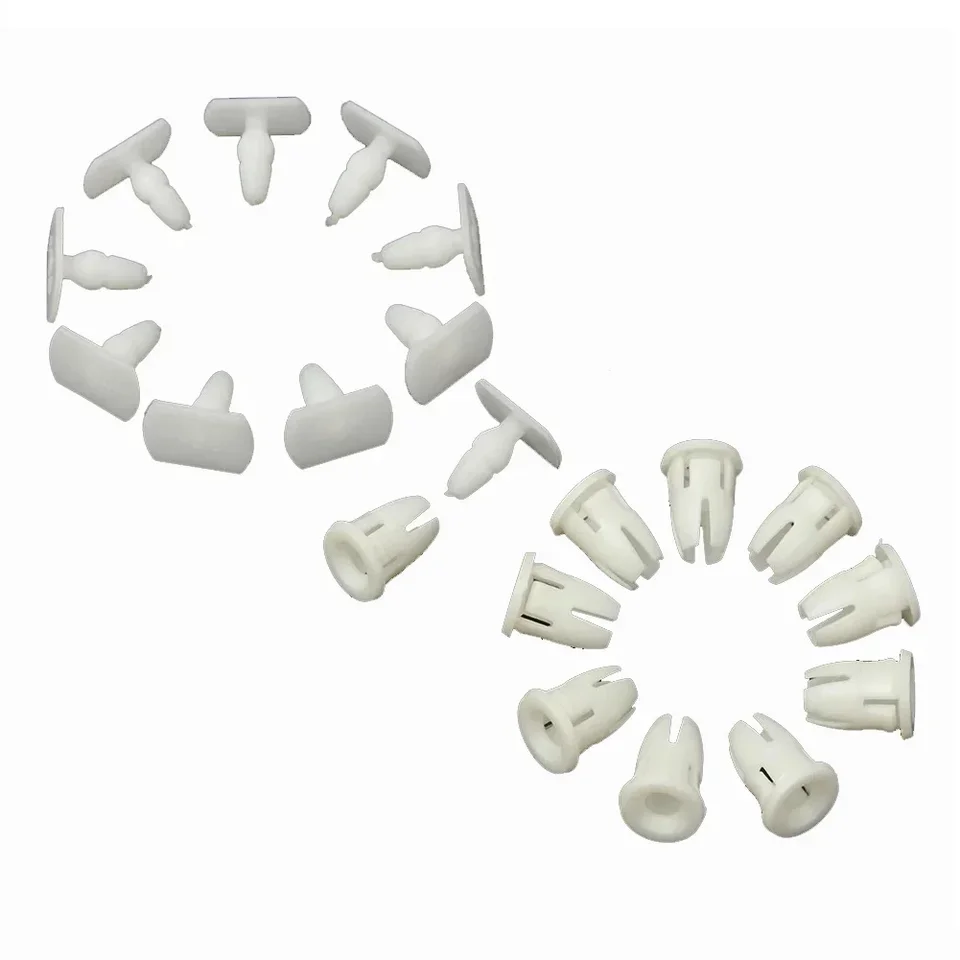 20-Pack Side Strip Clips / Fastener Clips For Mercedes – White 38B – Door Trim / Molding Clips (Universal Fit)