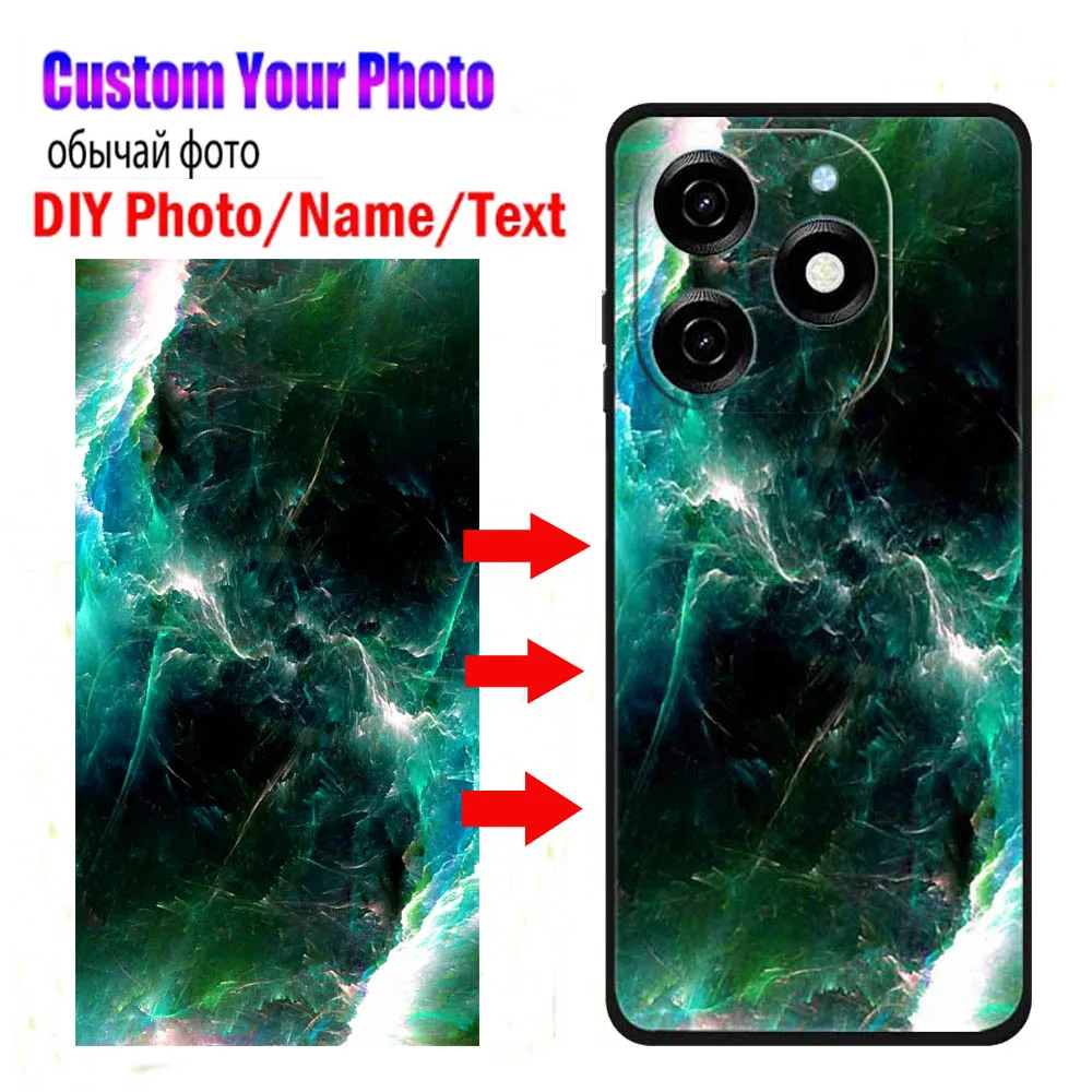 Personalized Silicone Phone Cover with Custom Photo and Text Design