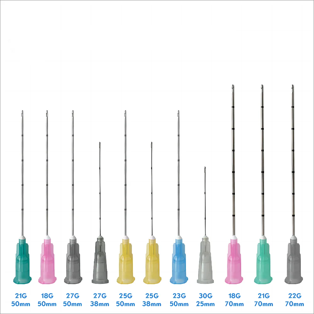 14G 90mm 18G 100mm Medical Sterile Blunt Tip Micro Cannula Needle For Injectable Hyaluronic Acid Fillers 10/20/50/100pcs medical cannula