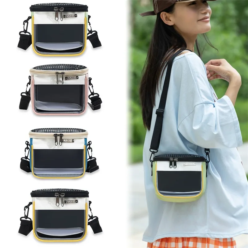 Borsa da Trasporto Portatile per Piccoli Animali, Traspirante, per Viaggi e Gite, Borsa a Tracolla per Criceti e Ricci, Accessori per Esterni - immagine 6