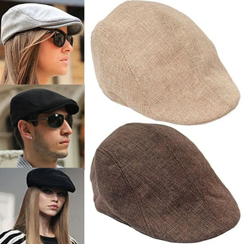 Men Peaky Golf Driving Hat Warm Caps Flat Beret Cabbie Hats Classic Country Newsboy Boys Fall Comfort Breathable Mesh Peaked Cap
