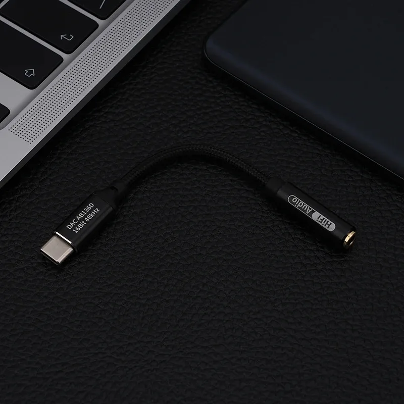 T2 시리즈 디지털 오디오 변환 케이블 Type-C 3.5mm 헤드폰 디코딩 와이어 HiFi 사운드 전송 어댑터 코드 안정적