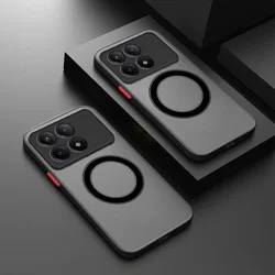 Sleek Magnetic Suction Phone Case - Full Protection with Shock Absorbent Soft Edges - Poco X5 (Black)