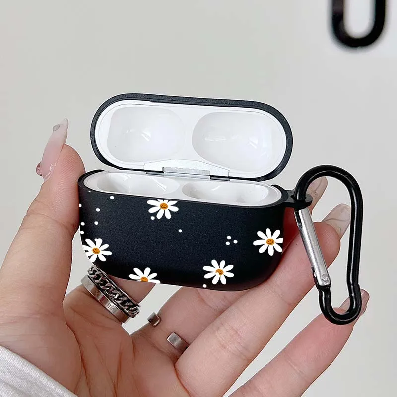 Black TPU Protective Case for AirPods with Bluetooth and Hook